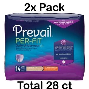 Per-Fit Daily Underwear for Women - Purple Size XL 56"-68 NEW 28PCs